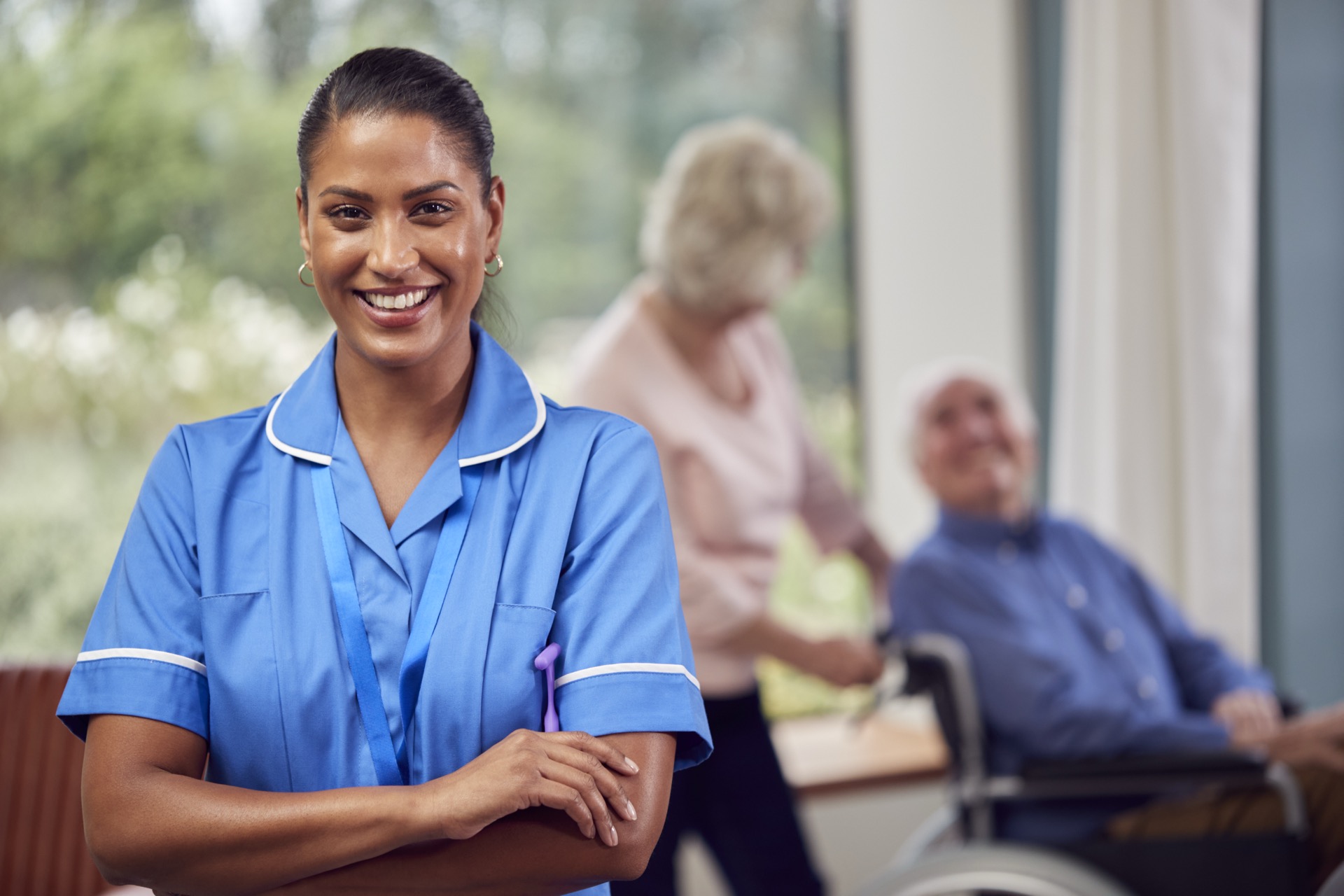 Croft Healthcare care worker visiting a client at home