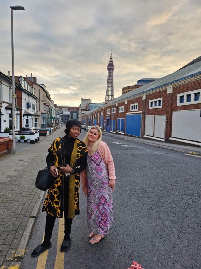 Croft Healthcare carer and client on a community outing