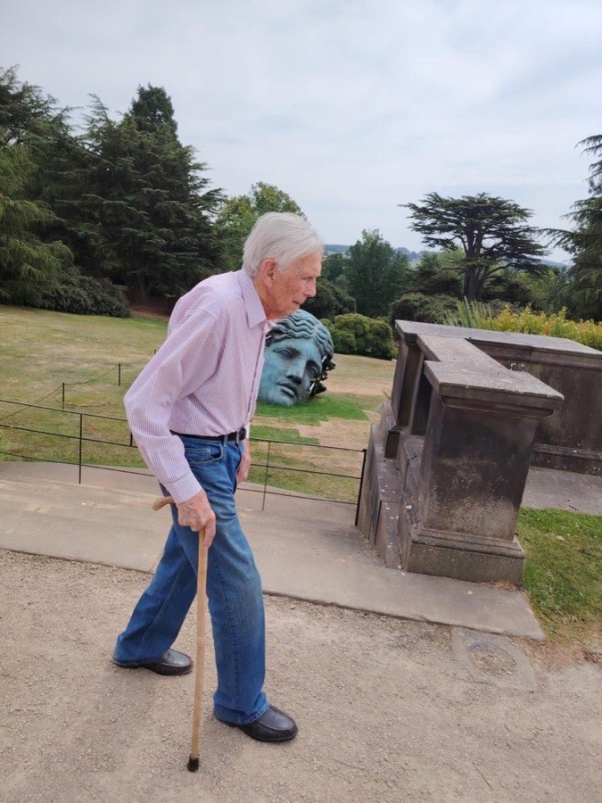 Croft Healthcare client enjoying an independent walk outdoors